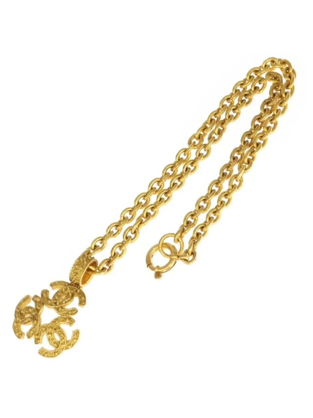 Chanel Triple Coco Pendant Chain Gold